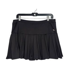 Fetch Women’s Large Black Pleated Mini Skort Stretch‎ Y2K